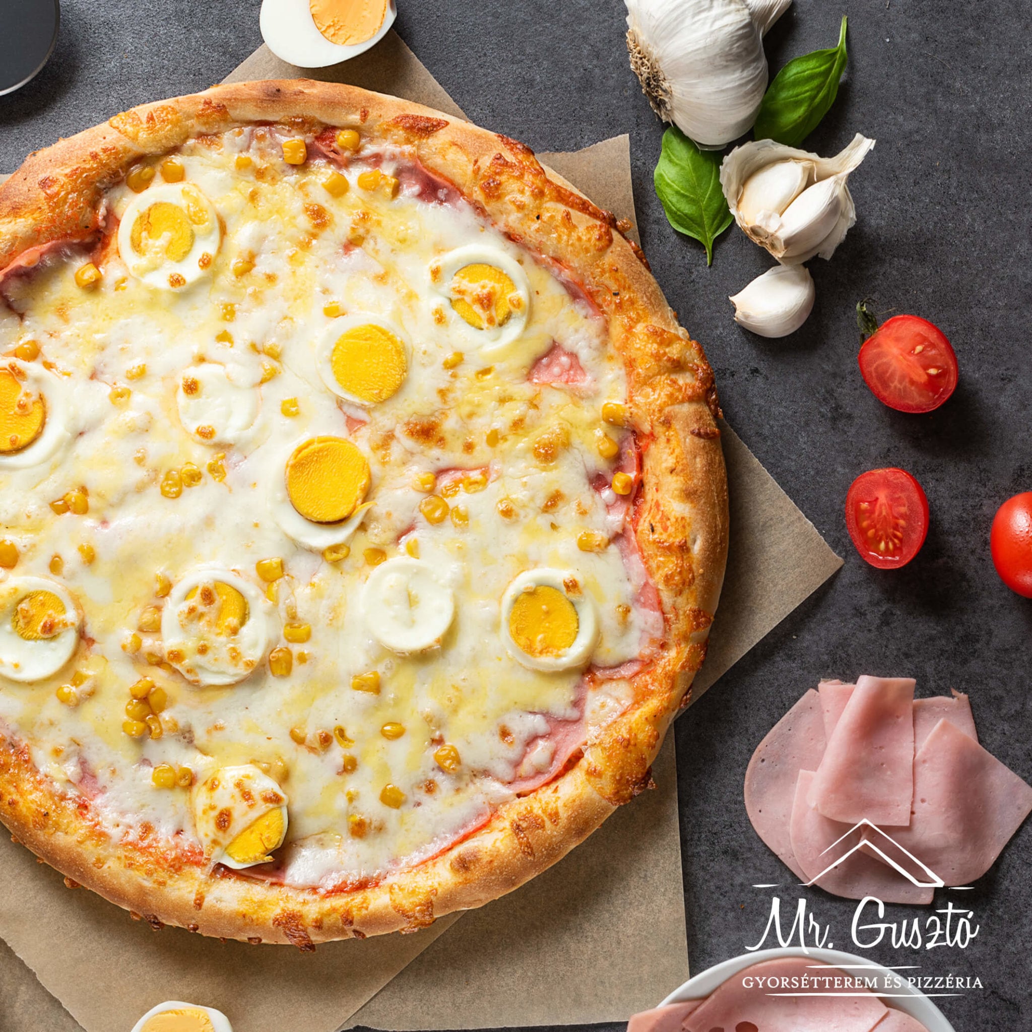 16. Colombus Pizza 32 cm Mr. Gusztó Gyorsétterem és Pizzéria