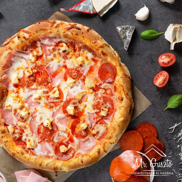 17. Mackó Pizza 32 cm Mr. Gusztó Gyorsétterem és Pizzéria