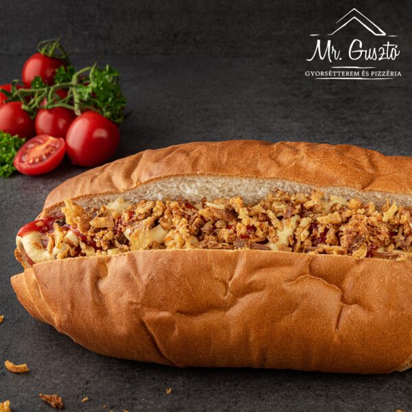 Pirított hagymás hot-dog